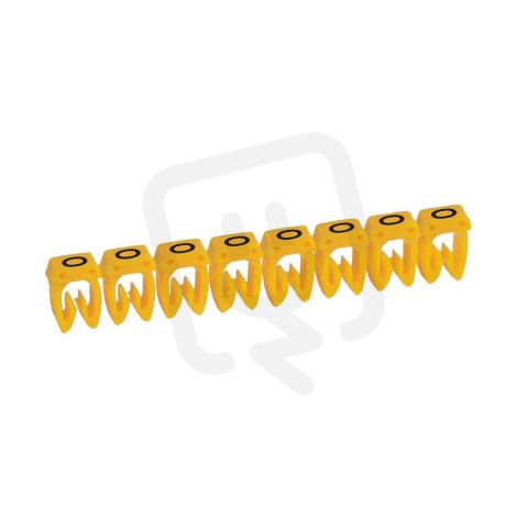 CAB3 PÁS ZNAČEK ''O'' ČERNÁ NA ŽLUTÉM POZADÍ 30KS PRO KABELÁŽ DO 1,5MM2