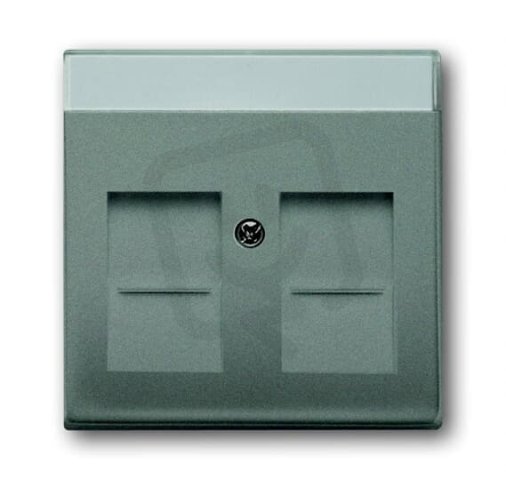 ABB Solo 1710-0-3856 Kryt zásuvky komunikační,s krycími clonkami (pro 2 zásuvky)