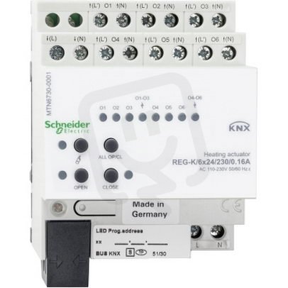 Schneider MTN6730-0001 KNX akční člen topení REG-K/6x24/230/0.16A