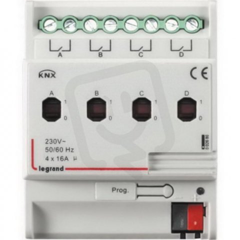 KNX SPÍNACÍ KONTROLER 4X16A DIN LEGRAND 002680