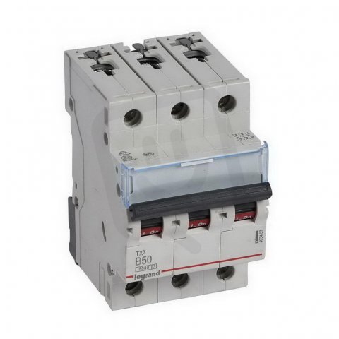 TX3 JISTIČ, 3 PÓLOVÝ, CHAR. B, 50A 6000A LEGRAND 403407