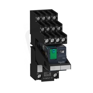 Relé, 4 V/Z, 6A, 24 VDC SCHNEIDER RXM4AB2BDPVS