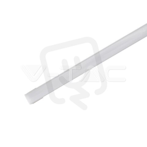 Aluminum Profil 2000 x 17.2 x 15.5mm Milky, VT-8110 V-TAC SKU3354