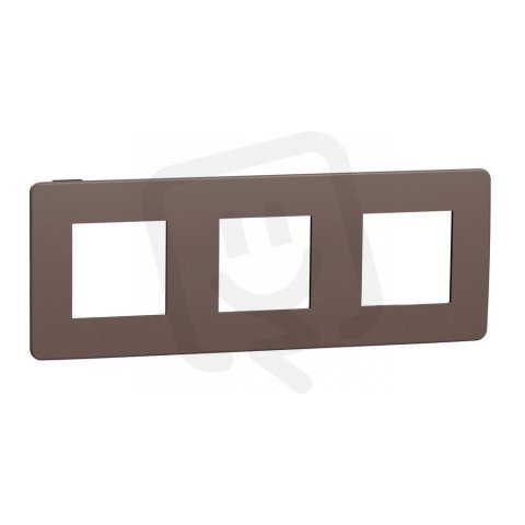 Krycí rámeček NOVÁ UNICA STUDIO COLOR trojnásobný, Chocolate/Černý