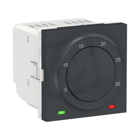 Prostorový termostat NOVÁ UNICA otočný 2M, Antracit SCHNEIDER NU350154