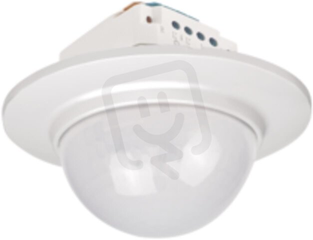 Detektor pohybu 230V AC, 360°, 1-kanálový, 30m, pro zapuštěnou montáž, kulatý