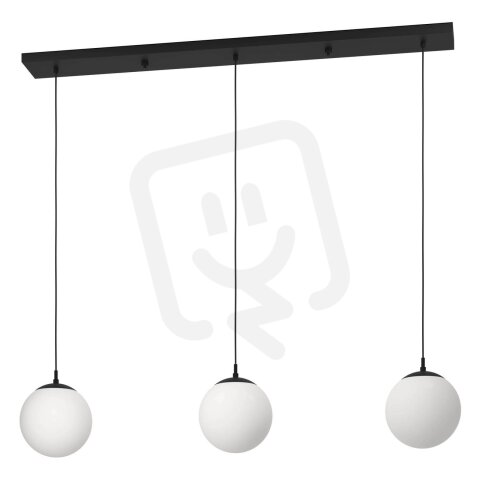 Závěsné svítidlo RONDO 3 3xE27 černá/OPAL BLUMENTOPF 120W IP20 EGLO 900512