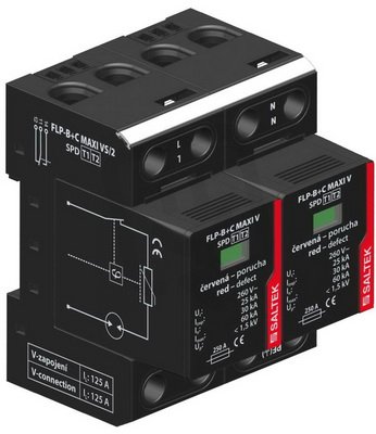 FLP-B+C MAXI VS/2 kombinovaný svodič TN-S 50kA(10/350) 120kA(8/20) SALTEK A03784