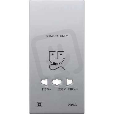 Schneider MTN213460 Kryt zásuvky pro holicí strojek, S-Design, alu