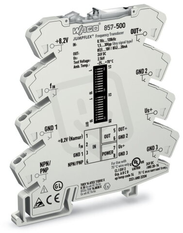Měřicí transformátor frekvence 24 V DC WAGO 857-500