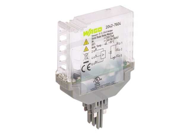 Polovodičové relé SSR, 24VDC, výstupní napětí: 16,8-30 V DC WAGO 2042-7604