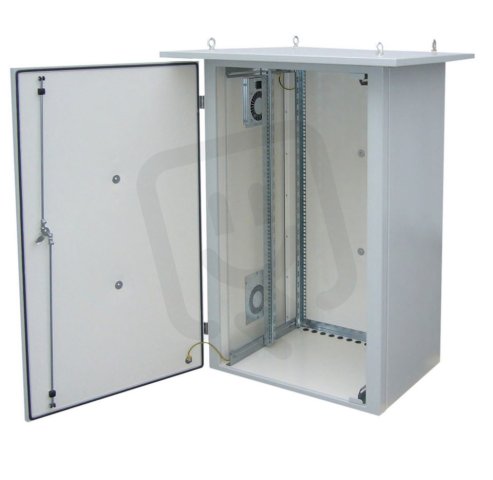 Rozvaděč termoizolovaný LC-07+, 15U 700x400, RAL 7035 s vent. jedn. levá bočnice