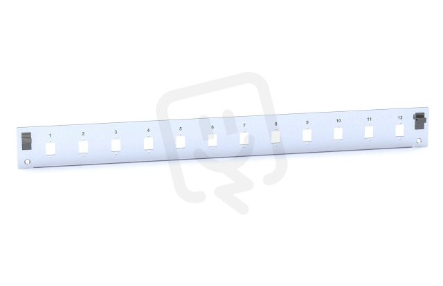 Čelo optické vany 1U ALU pro 12 SC simplex / E2000 / LC duplex SOLARIX 80190180