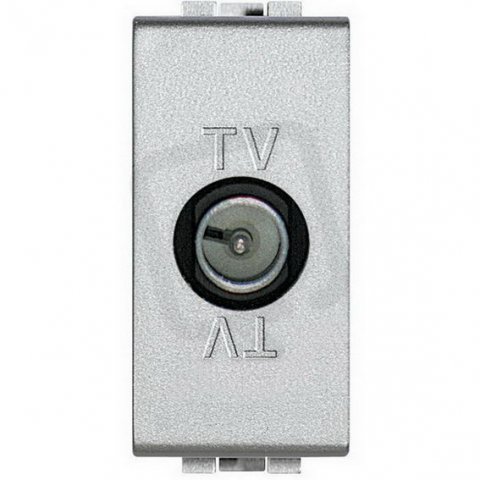 BTICINO LIVINGLIGHT ZÁSUVKA TV/SAT PRŮBĚŽNÁ 1MODULOVÁ TECH NT4202P