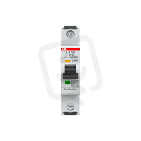 S301P-D40 1 fázový jistič 40 A char. D 25kA ABB 2CDS381001R0401