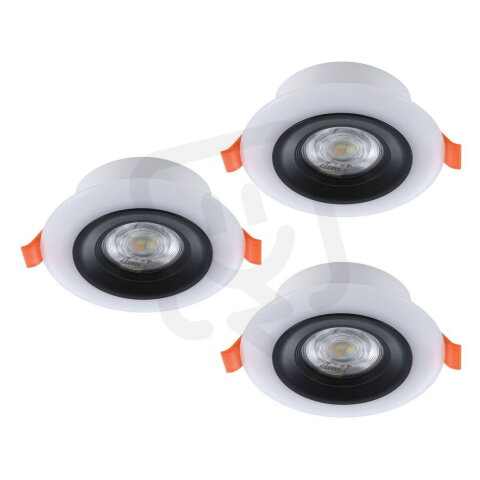 Zápustné svítidlo CALONGE RGB SET LED d98 černá/bílá 3X3,8W IP44 EGLO 901118