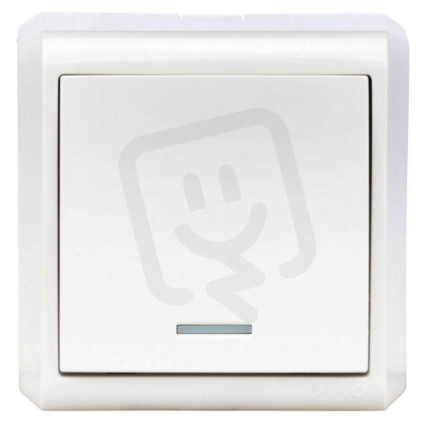 Nástěnný spínač č.1, signálka, šroubové svorky, IP20, bílý SCHRACK EV310007--