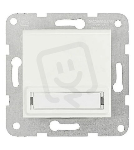 Zásuvka SCHUKO s klapkou a popisový polem, bílá SCHRACK EV101220--