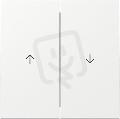 Dvojitá kolébka, symbol šipky F100 čistě bílá GIRA 329470