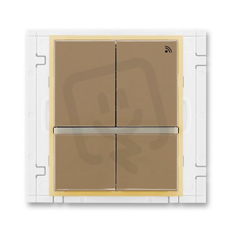 Vysílač RF čtyřtnásobný 868 MHz 3299E-A11908 25 kávová/led. opálová Element ABB