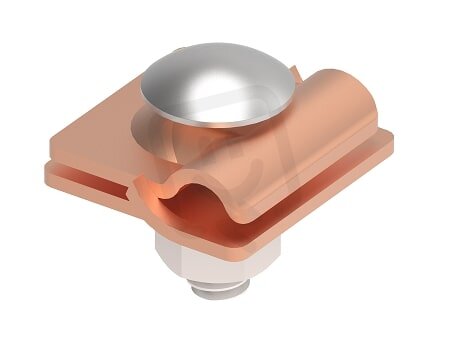 Svorka plech - drát 8/10mm, pro plech 5mm,materiál Cu GROMTOR 103114