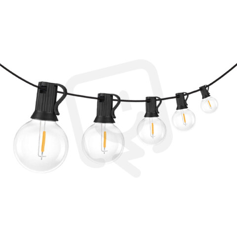LED řetěz 25xG40/0,5W,230V,3000K,IP44,15