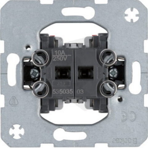 Kolébkové tlačítko řaz. 1/0 + 1/0 10A 250V, modul přístroje HAGER WDEM503503