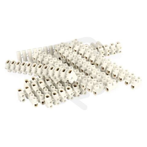 Šroubová svorkovnice 12× 46mm2, 450 V, bílá EMOS A4106