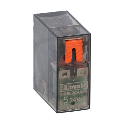 Lovato HR502CA024 Miniaturní relé 2 zap/vyp 8A 24VAC+LED