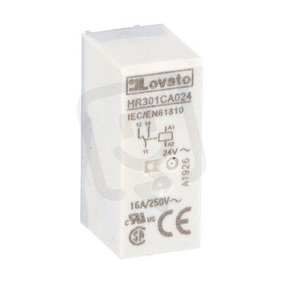 Lovato HR301CA024 Miniaturní relé 1 zap/vyp 16A 24VAC