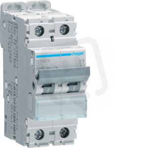 Jistič 2 pól. 25A, charakteristika D, 10 kA /ND225/ HAGER NDN225
