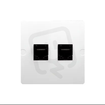 Telefonní zásuvka RJ11 + počítačová zásuvka RJ45 kat. 5e, bílá BMF5T.02/11