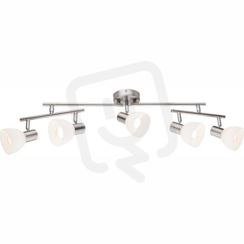 Enibas bodové 5xE14 40W sklo, mat chrom