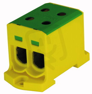 BPZ-KC-2/95PE-ALU Svorkovnice 2-pól 95mm2 500A Cu/440A Al žluto/zelená (PE)