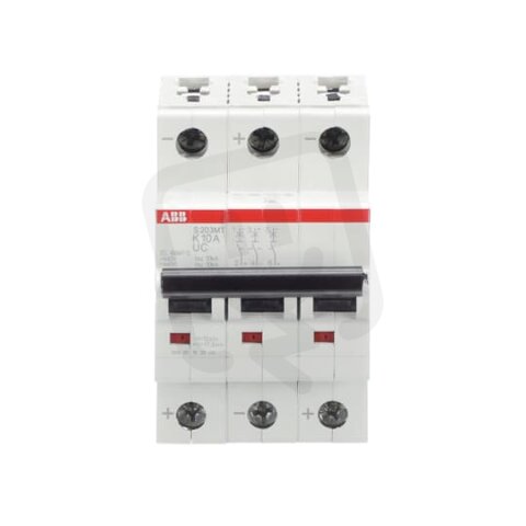 ABB S203MT-K10UC jistič 3F 10 A char. K 10kA 440V AC/DC pro kolejová vozidla