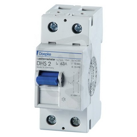 Výkonový odpínač DHS2-80 2pól., 80 A,  2 sp., 0 rozp., 0 přep. DOEPKE 09900006
