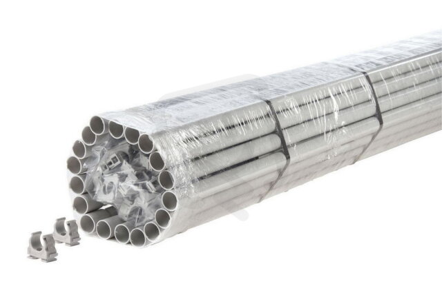 Středně odolná plastová tuhá trubka FPKu-EM-F 25 2m Set pevná, šedá 22221025