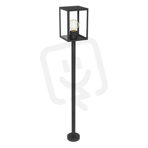 Venkovní stojací svítidlo ALAMONTE 1 1xE27 černá/čirá 60W IP44 EGLO 94833