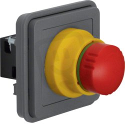 Stop tlačítko přístroj, IP55, W.1, šedá BERKER 44713512