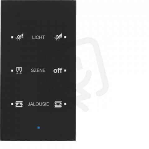 Senzor skleněný 3-násobný komforní 8-30V= TS Sensor sklo černá BERKER 75143935