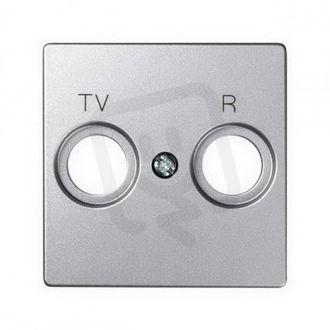 kryt pro anténní zásuvky R-TV-SAT, hliník KONTAKT SIMON 82053-93