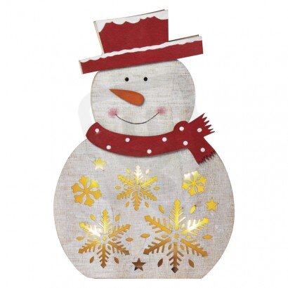 5LED XMAS  WOOD SNOWMAN 2AAA T WW