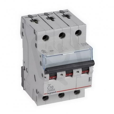TX3 JISTIČ, 3 PÓLOVÝ, CHAR. C, 10A 10000A LEGRAND 404220