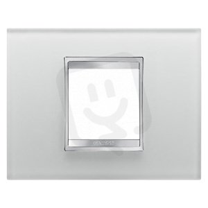 CHORUS Rámeček Lux, 2násobný, skleněná bílá GEWISS GW16202CG