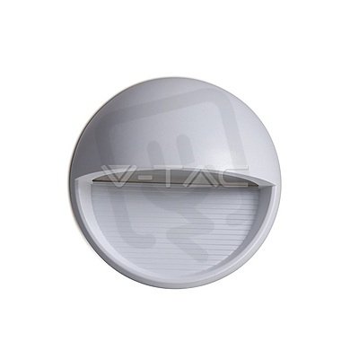 3W LED Step Light Grey Body Round Natural White, VT-1182 V-TAC SKU1407