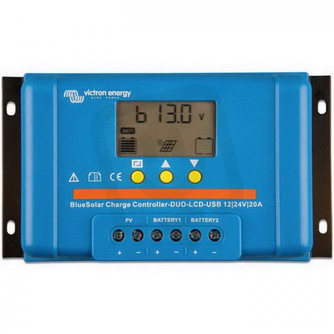 PWM solární regulátor Victron Energy BlueSolar-LCD&USB 20A DUO
