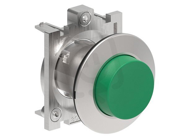 Lovato LPFQ203 PUSH-Tlačítkový ovladač d30mm zapuštěná kovové vystouplý zelený