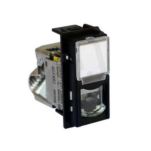 LIVING NOW DATOVÁ ZÁSUVKA RJ45 CAT6A STP BEZNÁSTROJOVÁ 1 MODUL ČERNÁ LEGRAND