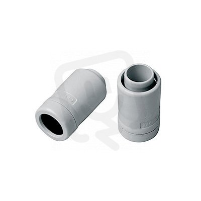 Spojka hladká/korugovaná trubka, samozhášivá, IP67, 16mm, Security system, šedá