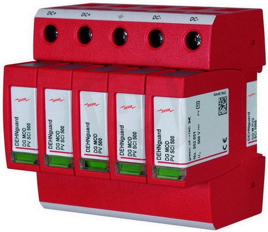 Svodič přepětí DEHNguard M Vícepólový, pro FV aplikace do 1000V DC 952514